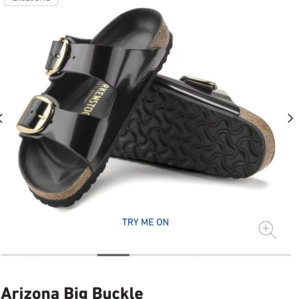 NWT Birkenstock Big Buckle High Shine Arizona Sandals
